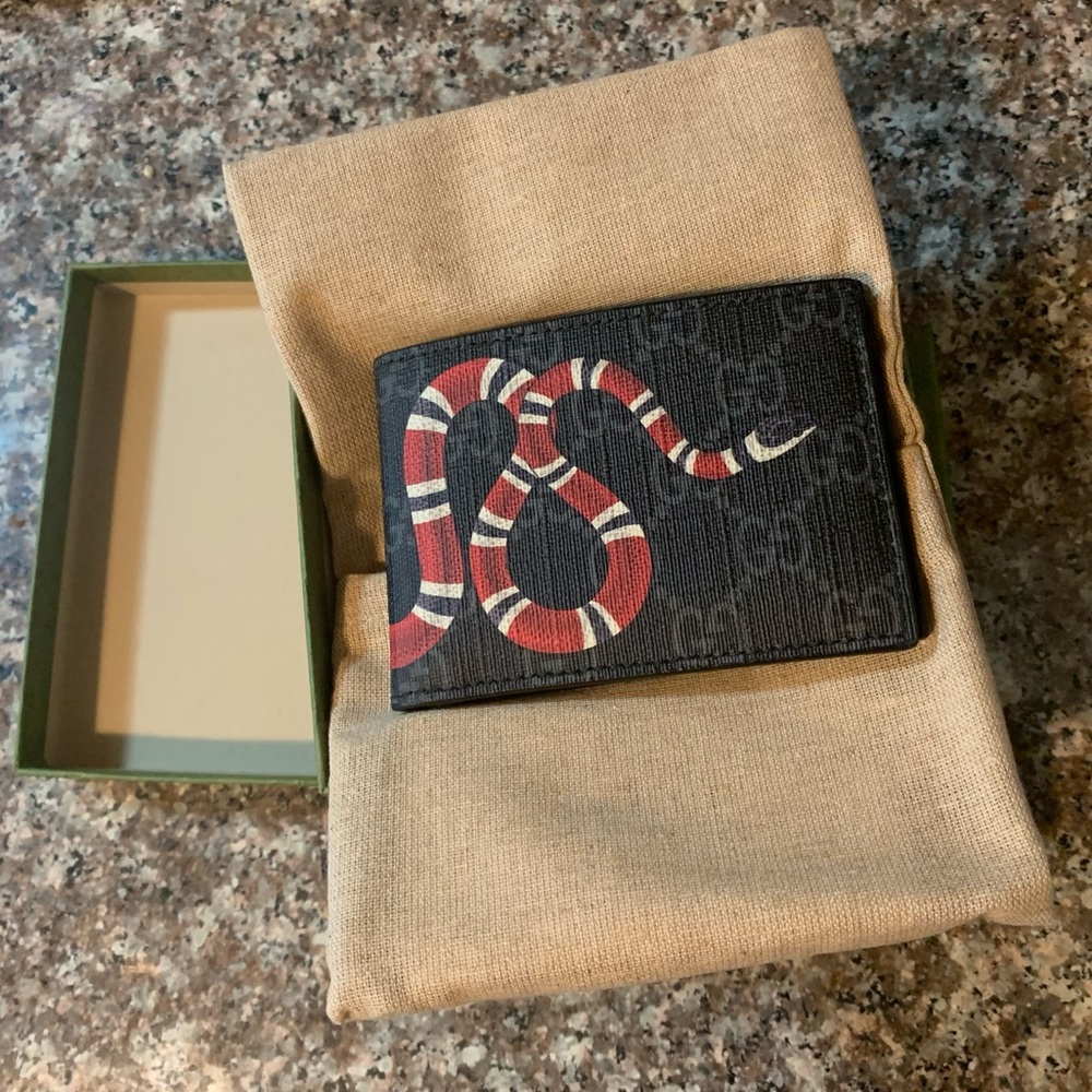 GUCCI - KINGSNAKE PRINT GG SUPREME WALLET